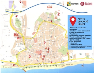 Mapa de situació de les urnes de presentació de propostes