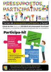 Cartell presentació candidatures comissió ciutadana de seguiment